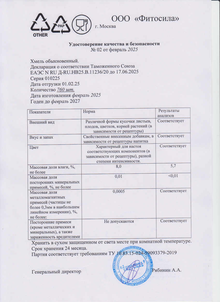 Паспорт №010225